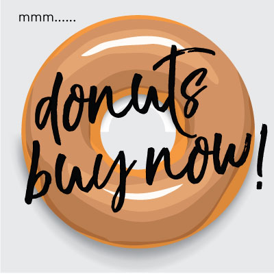 Donuts buy now! ad